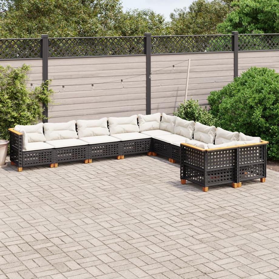 VidaXL set divano da giardino Polirattan  