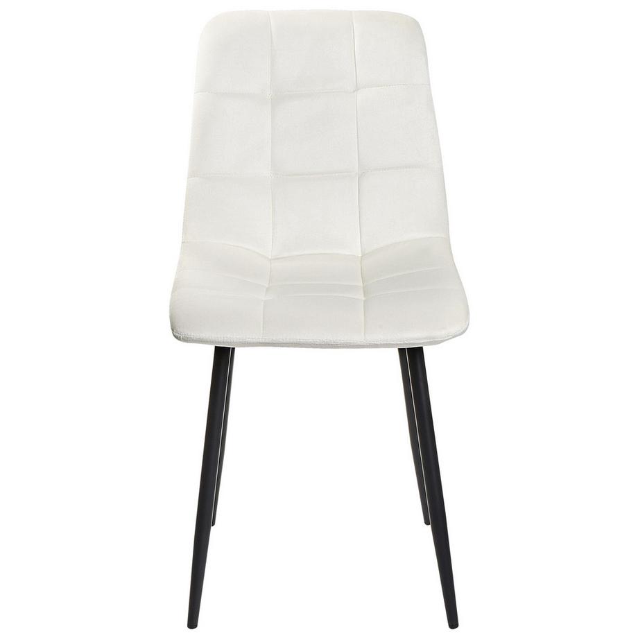 Beliani Lot de 4 chaises de salle à manger en Velours Moderne POWELL  