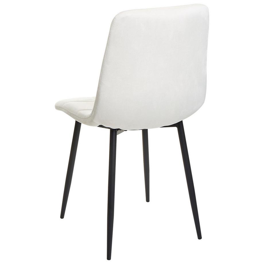 Beliani Lot de 4 chaises de salle à manger en Velours Moderne POWELL  