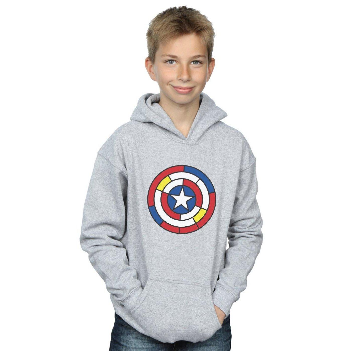 MARVEL  Sweat à capuche CAPTAIN AMERICA STAINED GLASS SHIELD 