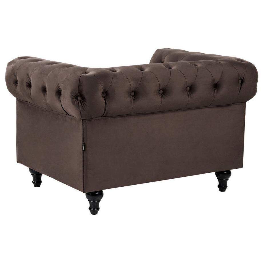 Beliani Sessel aus Samtstoff Klassisch CHESTERFIELD  