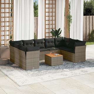 VidaXL set divano da giardino Polirattan  