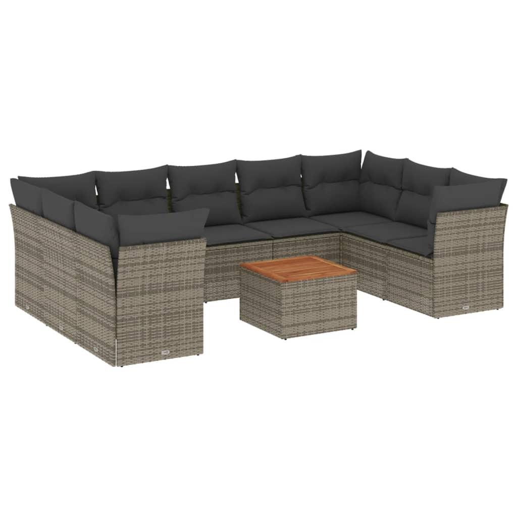 VidaXL set divano da giardino Polirattan  