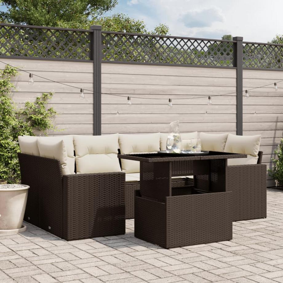 VidaXL set divano da giardino Polirattan  