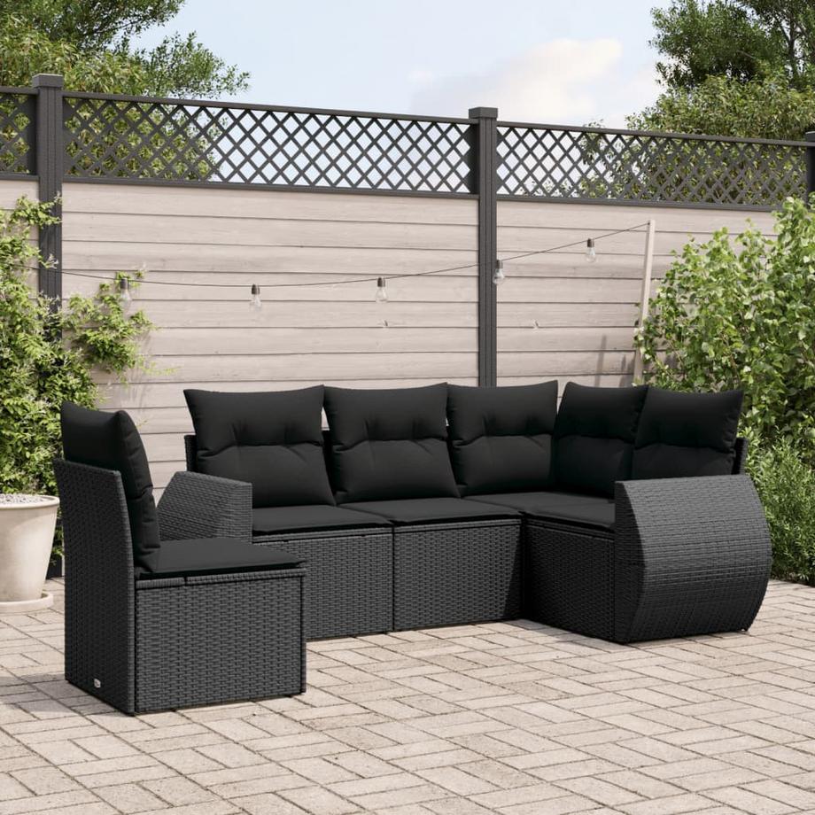 VidaXL set divano da giardino Polirattan  