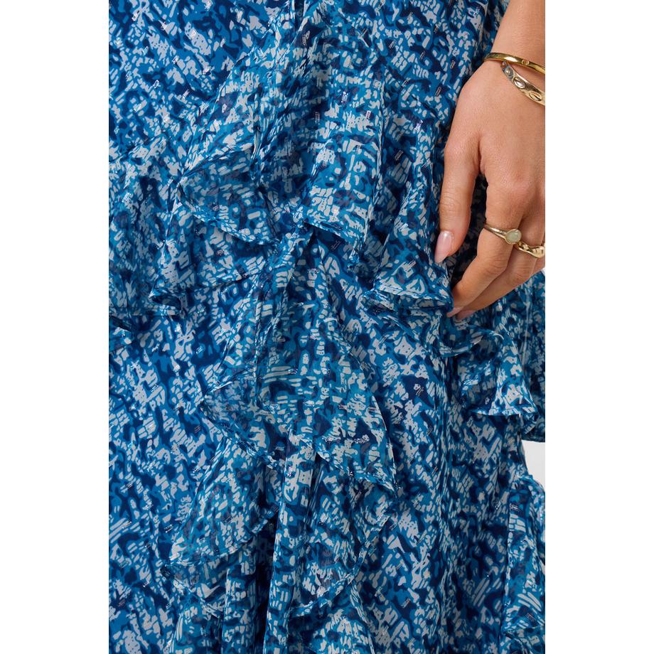 Joe Browns Maxikleid Mesh Overlay Volant Detail  