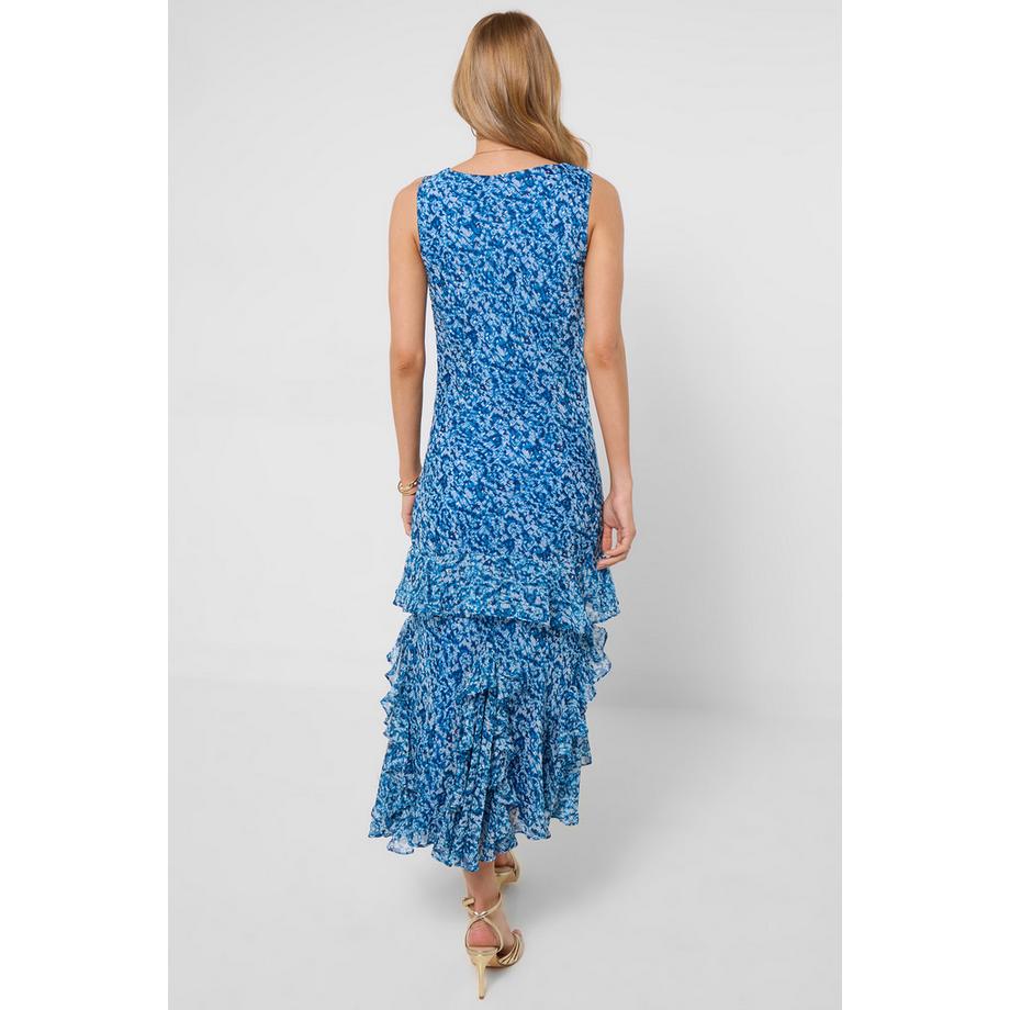 Joe Browns Maxikleid Mesh Overlay Volant Detail  