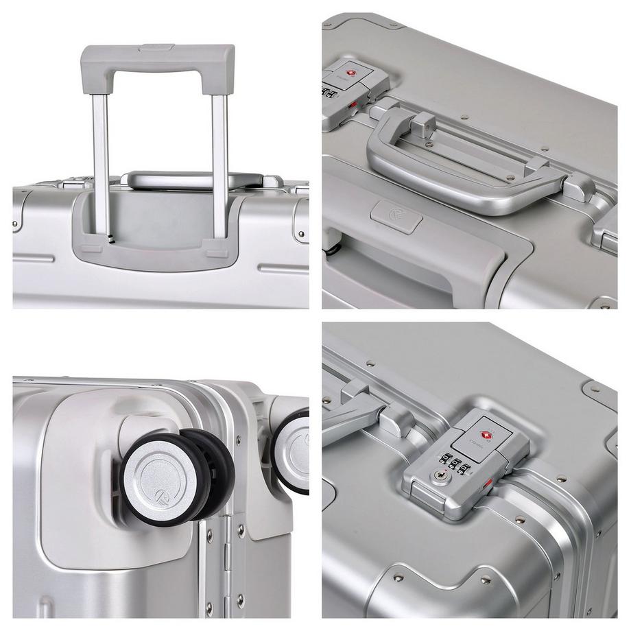 Eminent Gold  Athens Pilotenkoffer Aluminium 4 Rollen 