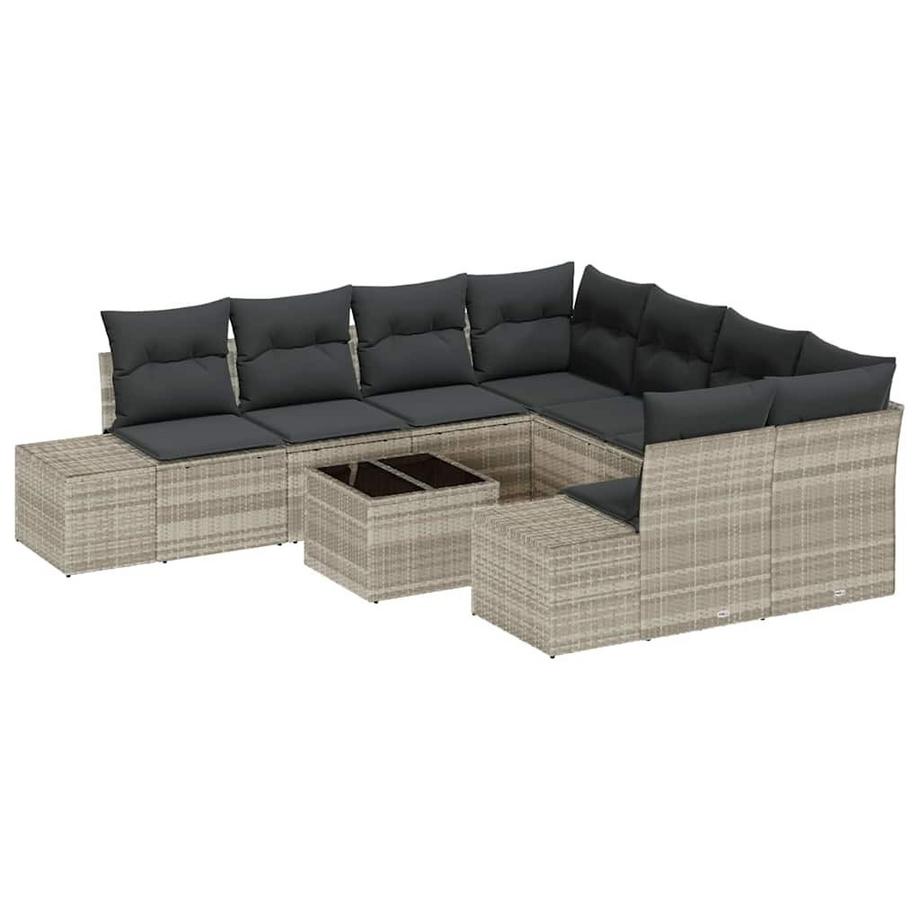 Ensemble de canapés d'extérieur poly rattan