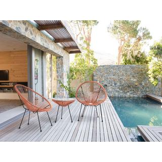 Beliani Bistro Set aus PE Rattan Modern ACAPULCO  