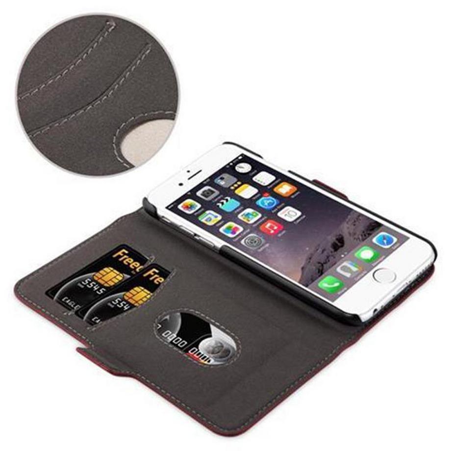 Cadorabo  Housse compatible avec Apple iPhone 6 / 6S - Coque de protection au design 2 en 1 avec fonction de support et compartiment pour carte 