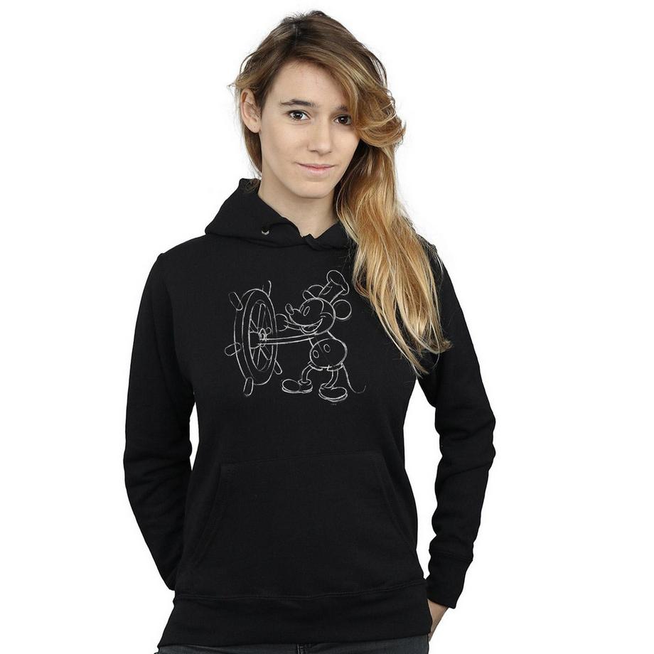 Disney Mickey Mouse Steamboat Willie Felpa con cappuccio  