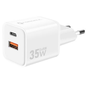 Caricatore GaN III 35W con USB-C + USB, formato mini