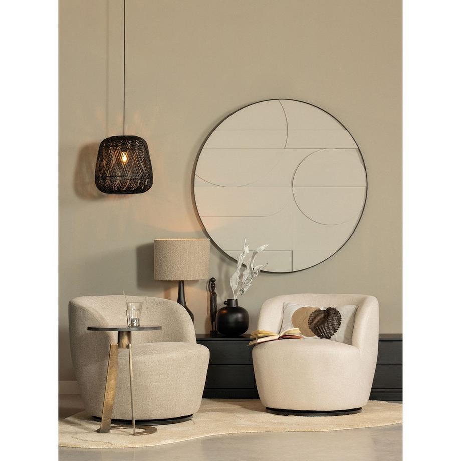 mutoni Fauteuil pivotant Serra sable  