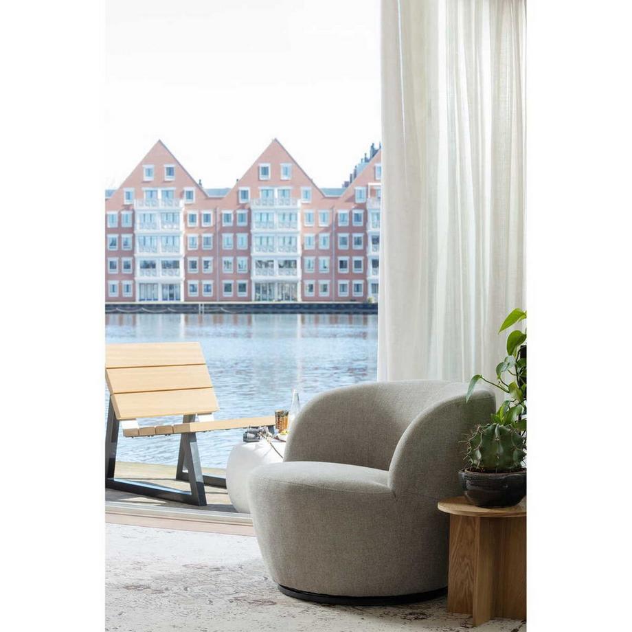 mutoni Fauteuil pivotant Serra sable  