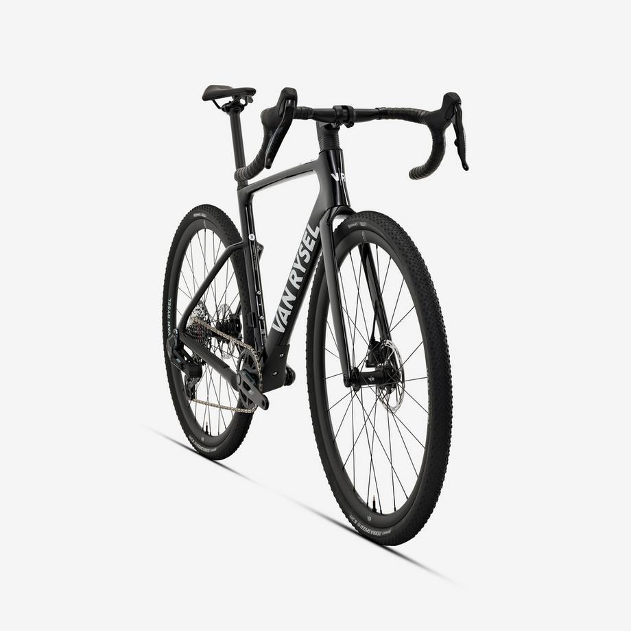 VAN RYSEL  Vélo gravel carbone SRAM Rival AXS E1 1X13v VR30 AL, RCR-G noir 