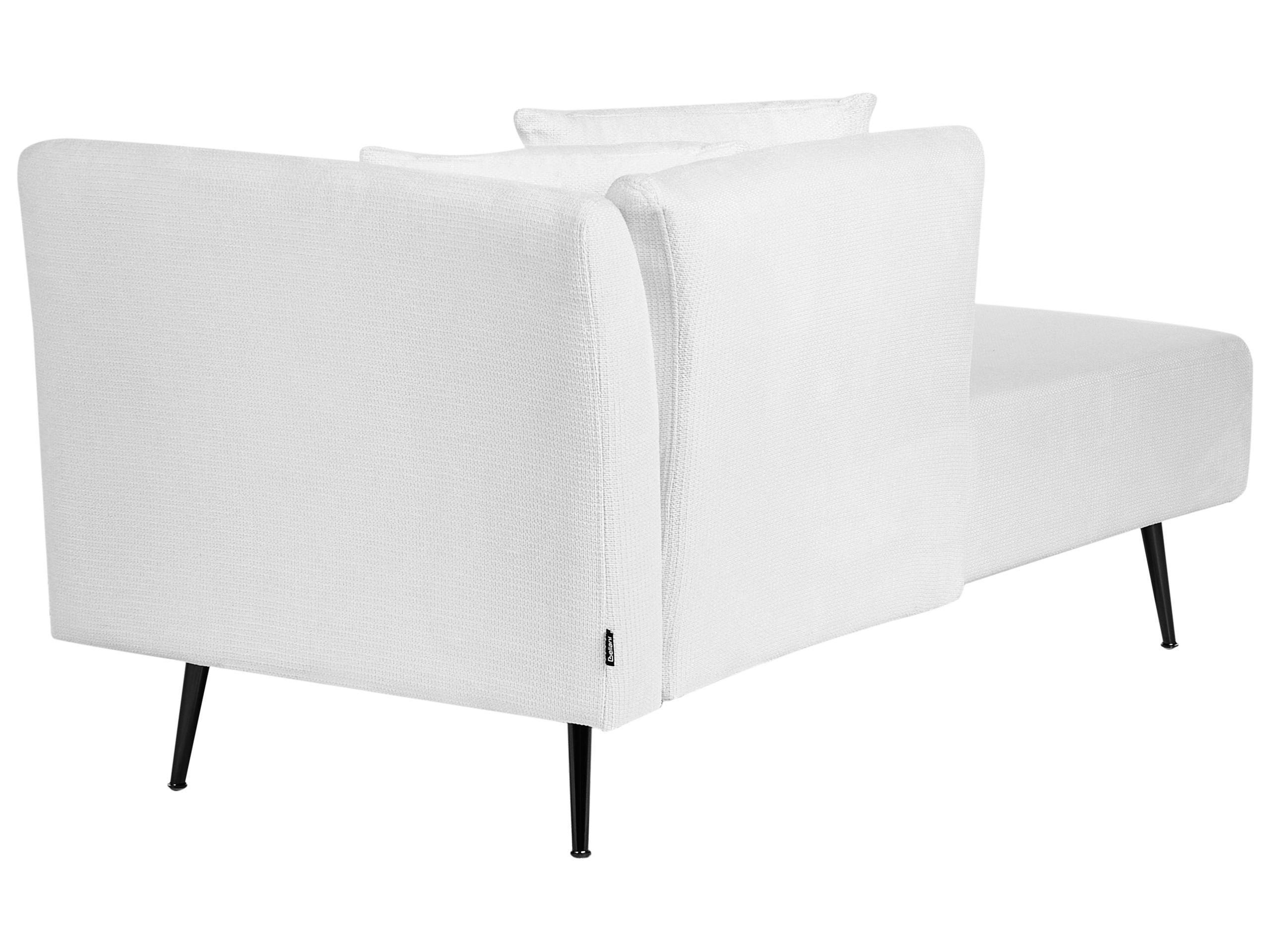 Beliani Chaise longue côté droit en Tissu Moderne RIOM  