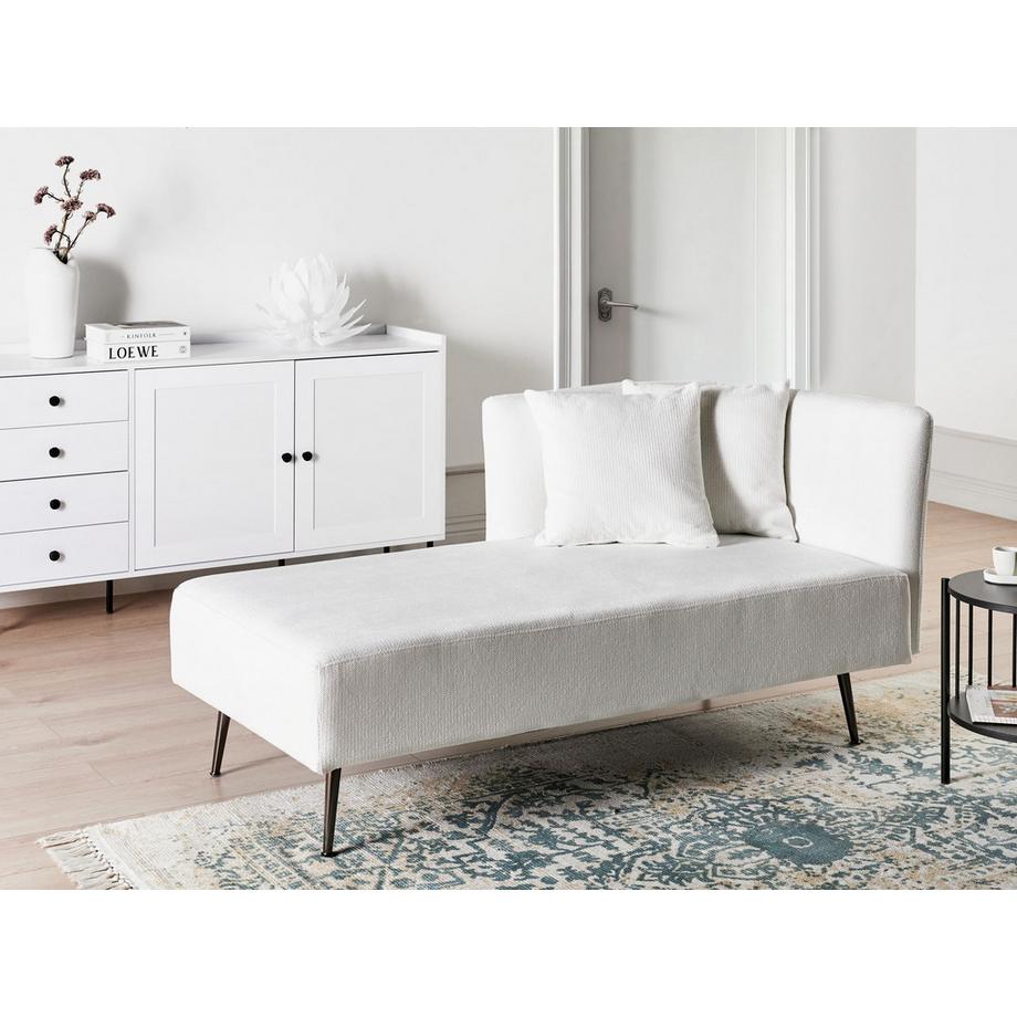 Beliani Rechtsseitige Chaiselounge aus Stoff Modern RIOM  