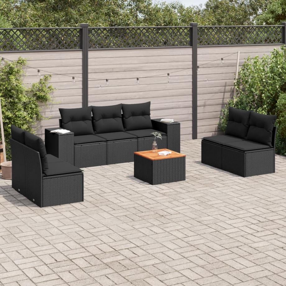 VidaXL set divano da giardino Polirattan  