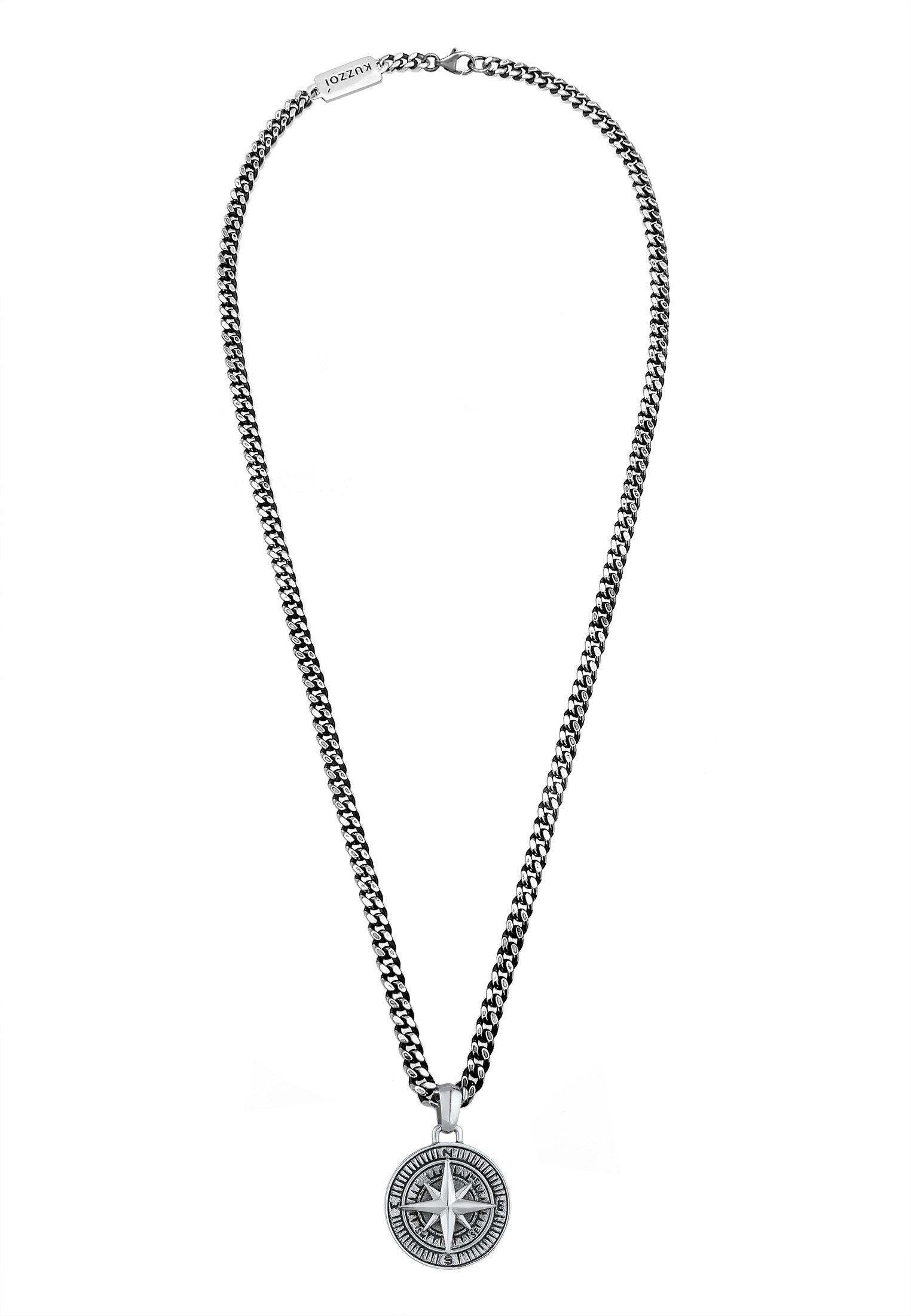 Kuzzoi  Halskette  Panzerkette Kompass Cool Massiv 