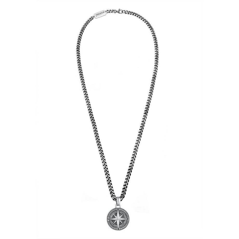 Kuzzoi  Collier Homme Blindé Boussole Solide 