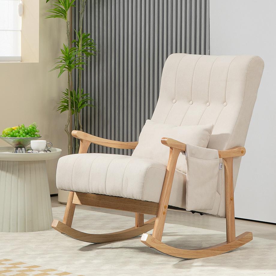 HOMCOM Fauteuil à bascule  