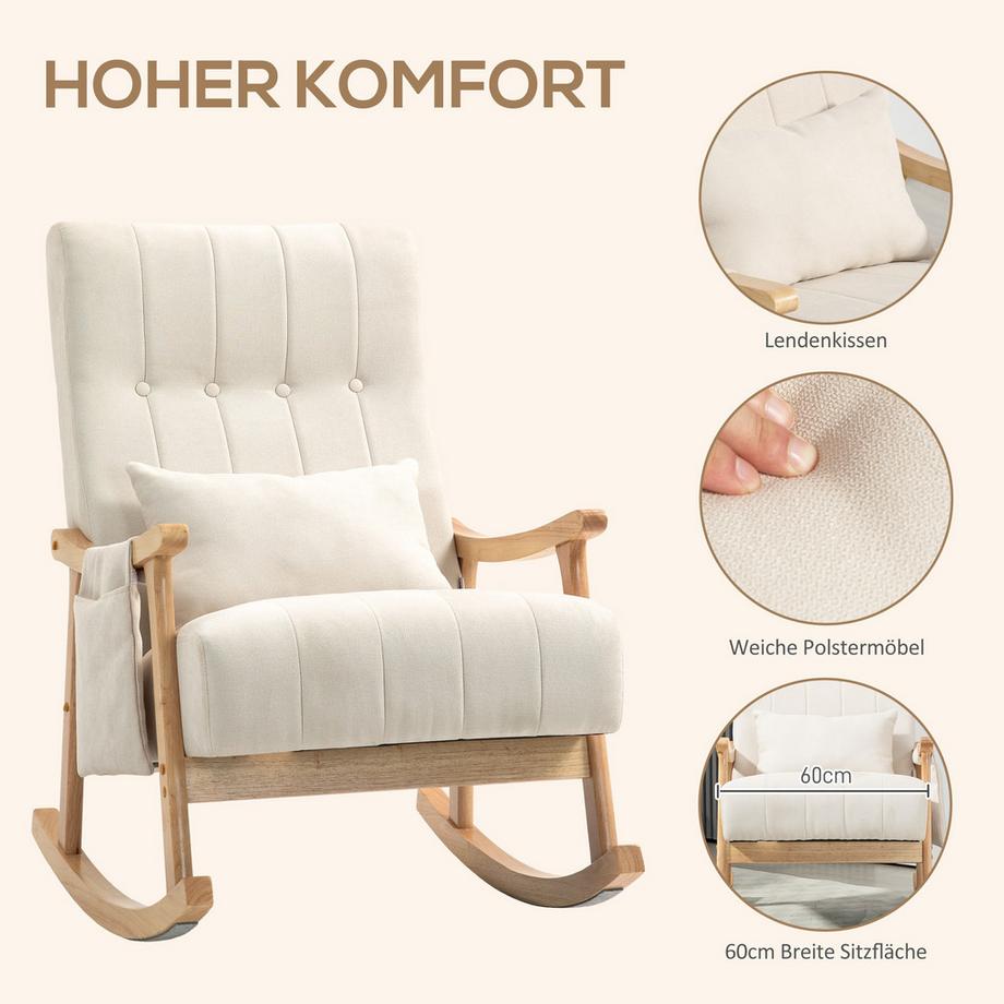 HOMCOM Fauteuil à bascule  