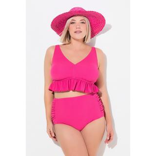 Ulla Popken Bikini Struktur Rüsche Softschalen Verstellbare Träger  