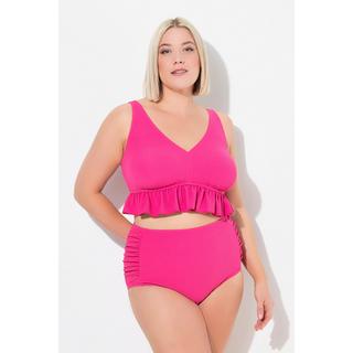 Ulla Popken Bikini Struktur Rüsche Softschalen Verstellbare Träger  