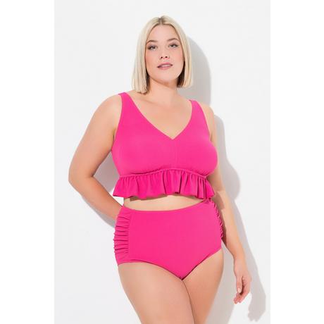 Ulla Popken Bikini Struktur Rüsche Softschalen Verstellbare Träger  