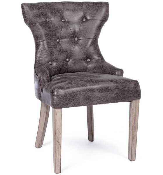 mutoni Chaise rembourrée Azelia marron foncé  