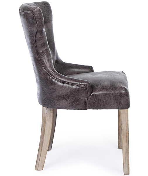 mutoni Chaise rembourrée Azelia marron foncé  