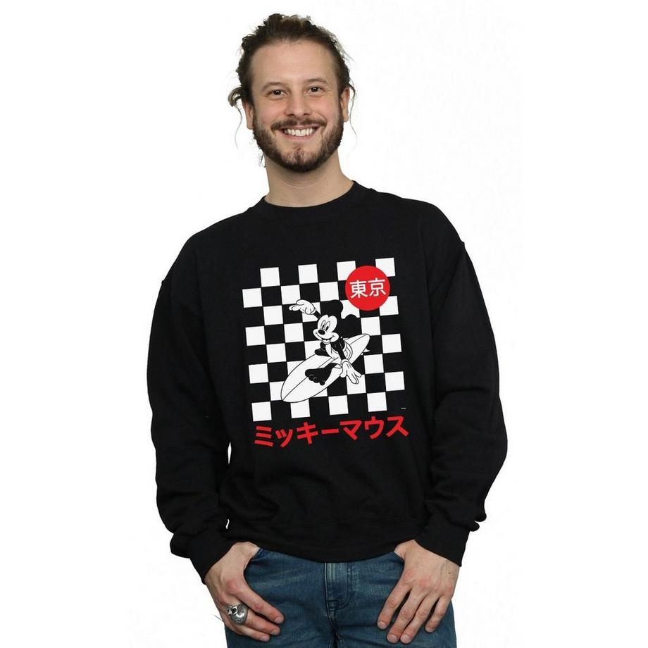 Disney Mickey Mouse Tokyo A Quadri Regular Fit Felpa  