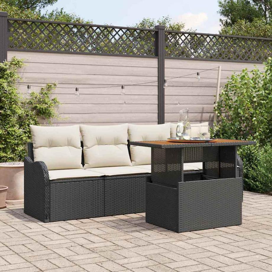 VidaXL Ensemble de canapé de jardin poly rattan  