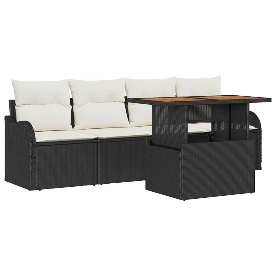 Ensemble de canapé de jardin poly rattan