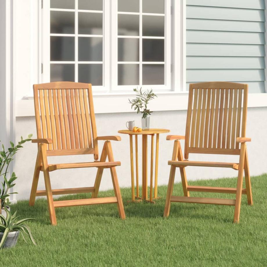 VidaXL sedia da giardino reclinabile Teak riciclato  