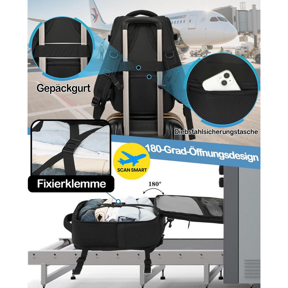Only-bags.store Handgepäckrucksack Klein für Ryanair, Reiserucksack Tasche  