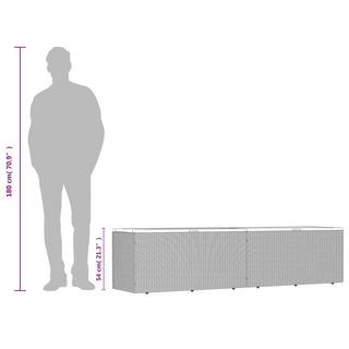 VidaXL Boîte de rangement de jardin rotin synthétique  