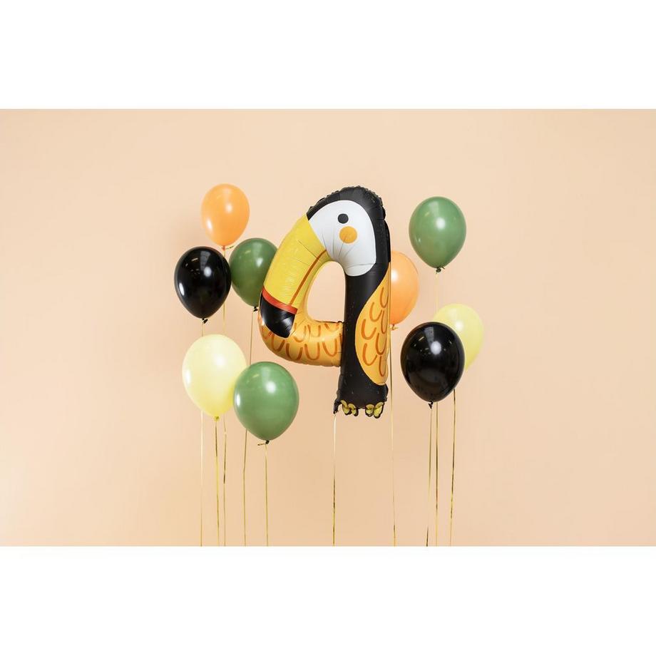 PartyDeco  Ballon en foil numéro 4 en motif 