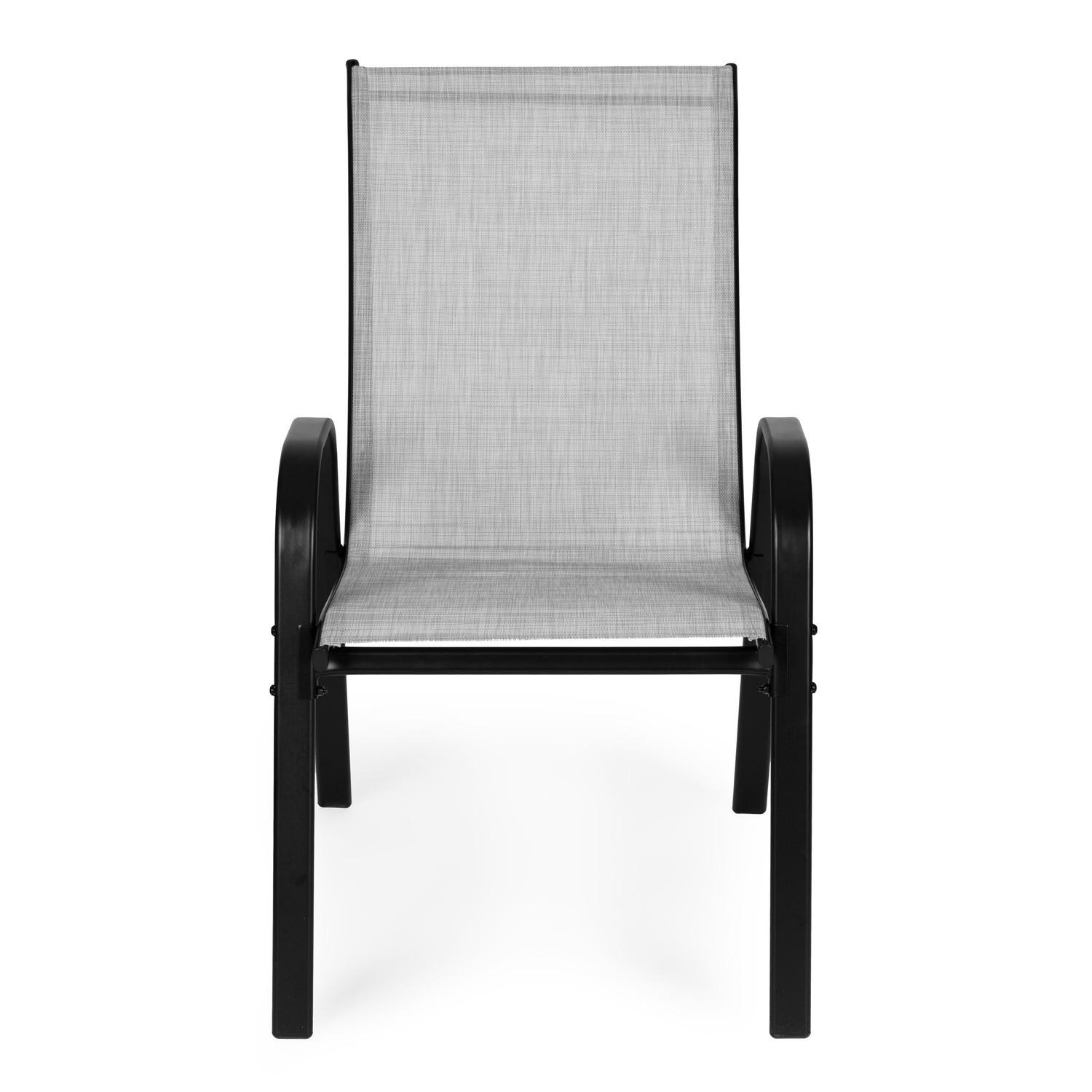 Northix Lot de 2 chaises de jardin pour terrasse ou balcon gris clair MultiGarden  