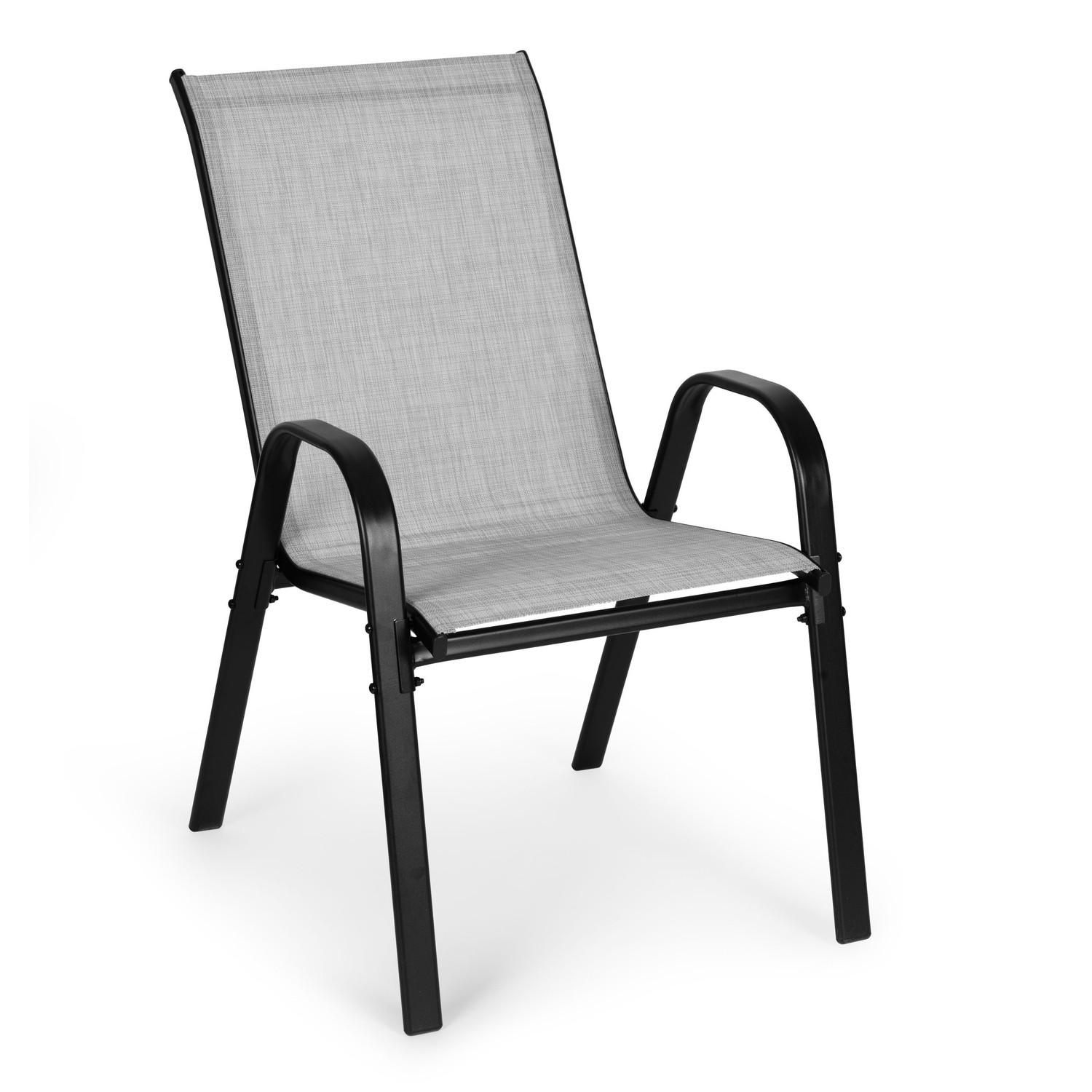 Northix Lot de 2 chaises de jardin pour terrasse ou balcon gris clair MultiGarden  