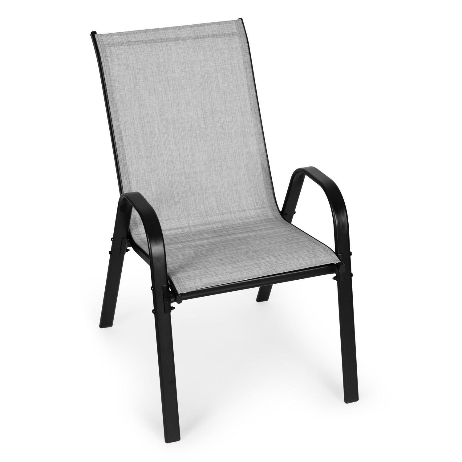 Northix Lot de 2 chaises de jardin pour terrasse ou balcon gris clair MultiGarden  