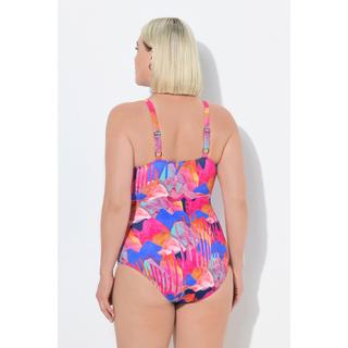 Ulla Popken Costume da bagno effetto incrociato coppe morbide riciclato  