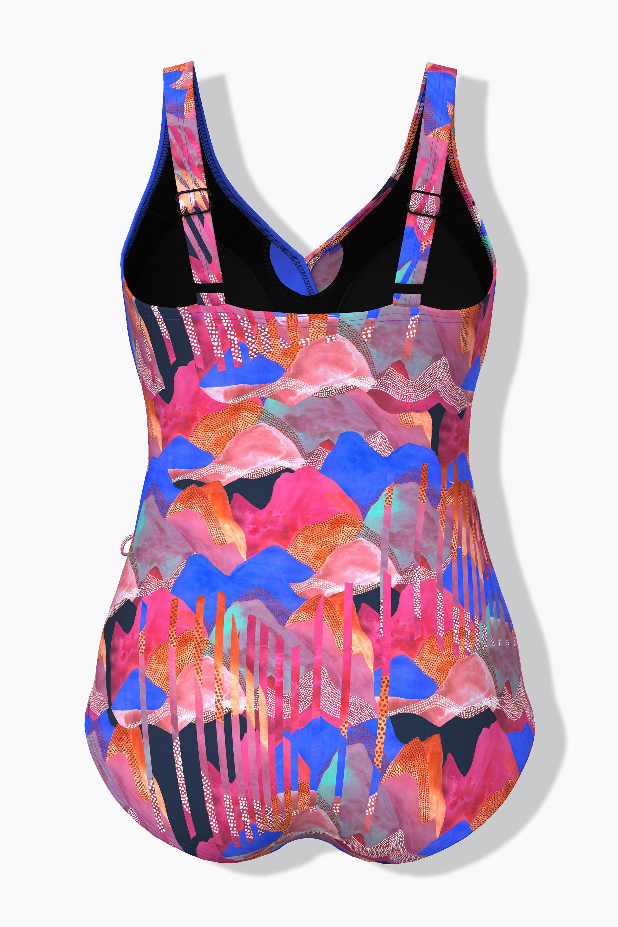 Ulla Popken Costume da bagno effetto incrociato coppe morbide riciclato  