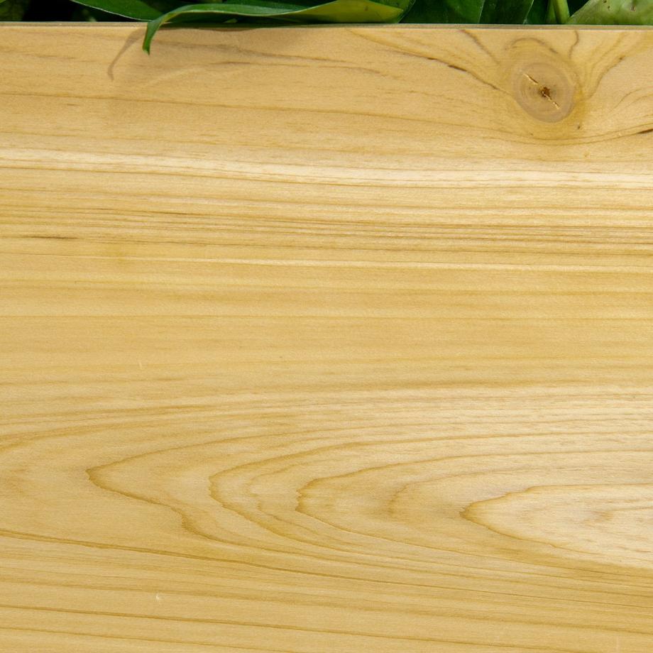 Northio Hochbeet Rankgitter Pflanzkasten Mit Ablage & Vlies-Innenverkleidung, Blumenkasten, Natur, 80X30X128Cm  