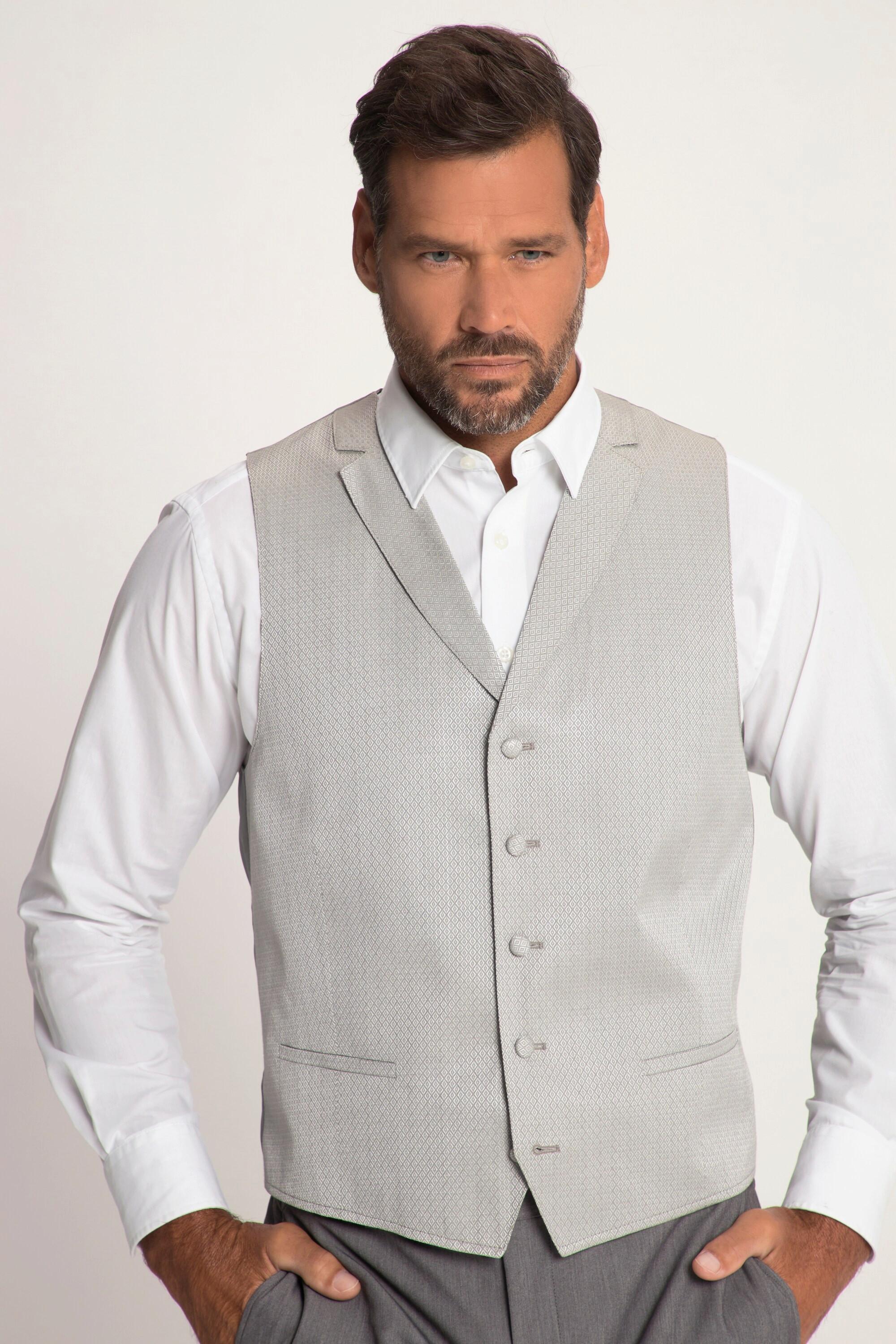 JP1880 Gilet da Sposo Jacquard Collo Revers  