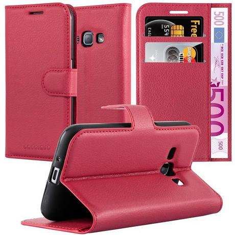 Cadorabo  Hülle für Samsung Galaxy J1 2015 Standfunktion, Kartenfach 