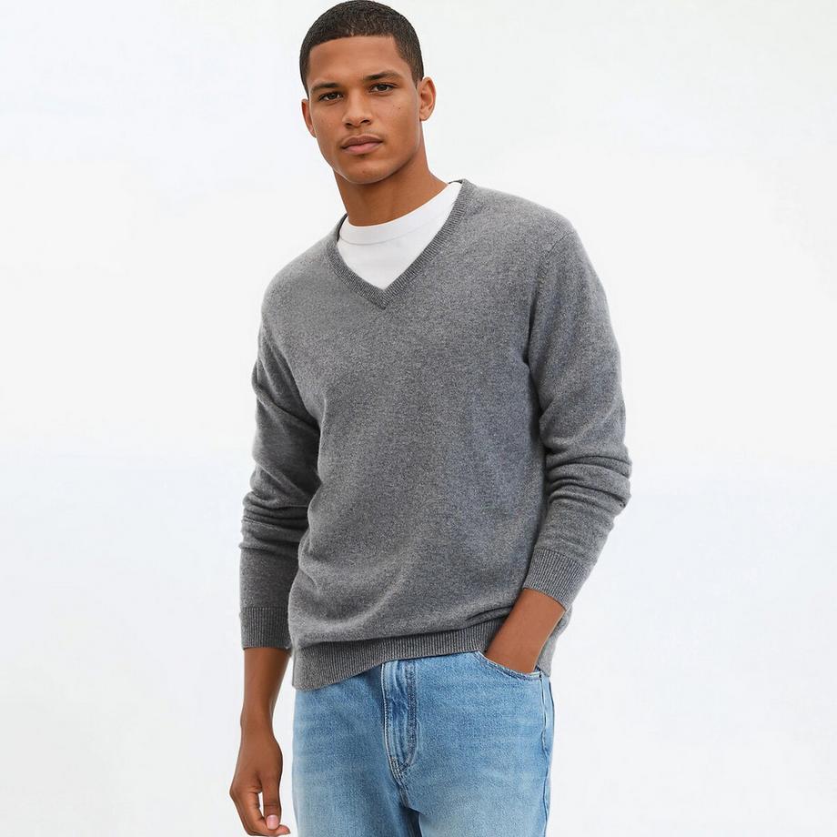 Pullover mit V-Ausschnitt