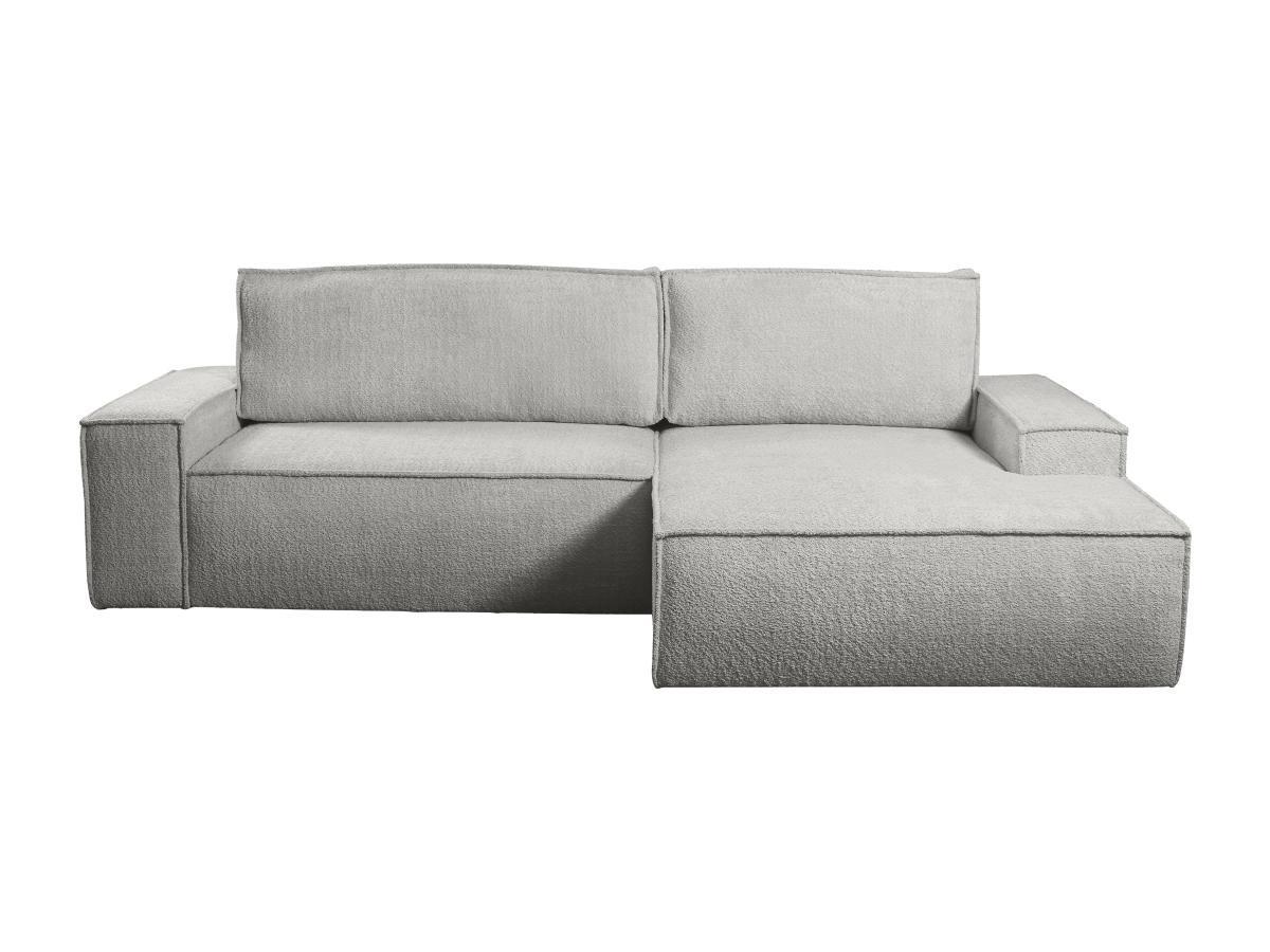 PASCAL MORABITO Canapé d'angle conible en tissu bouclette AMELIA de PASCAL MORABITO Angle droit  