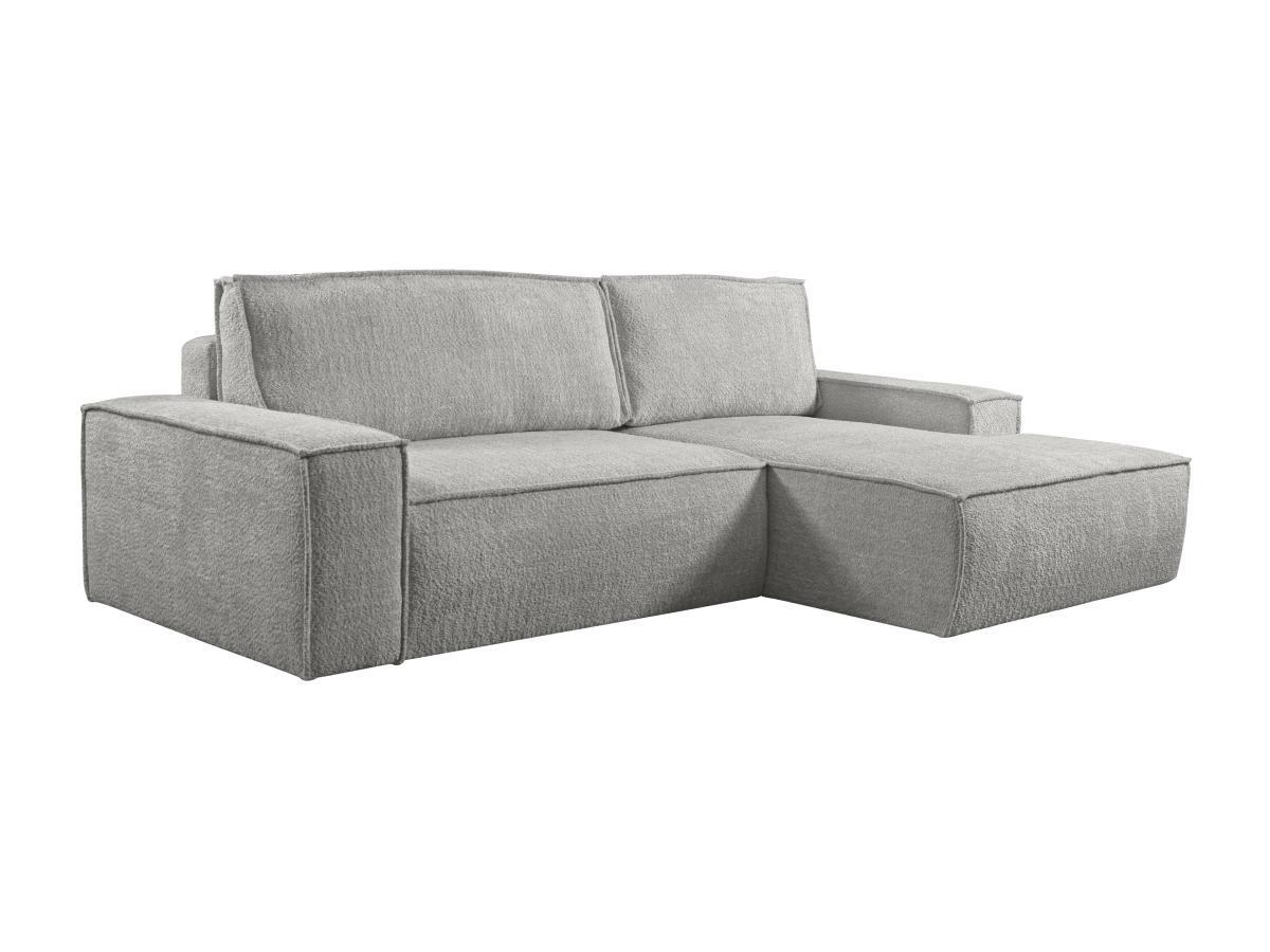 PASCAL MORABITO Canapé d'angle conible en tissu bouclette AMELIA de PASCAL MORABITO Angle droit  